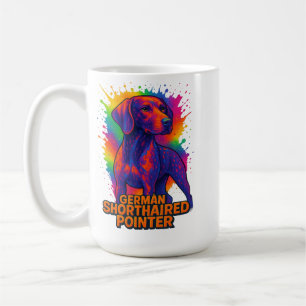 German Shorthaired Pointer Pop Art – Colorful Neon Coffee Mug