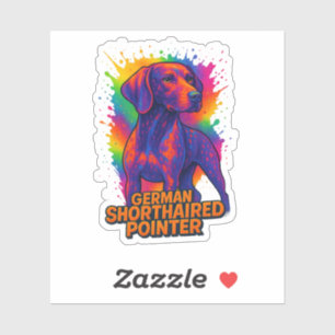 German Shorthaired Pointer Pop Art – Colorful Neon Sticker