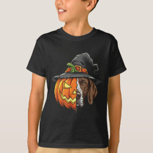 German Shorthaired Pointer Pumpkin Jack O Lantern T-Shirt