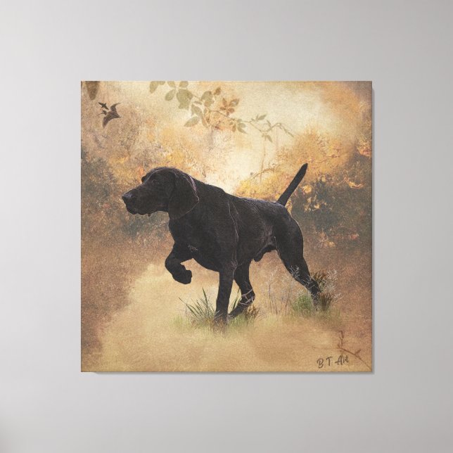 German Shorthaired Pointer ready to hunt Gift Box  Canvas Print (Front)