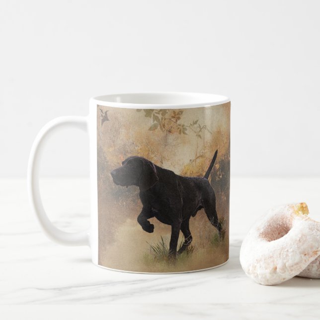 German Shorthaired Pointer ready to hunt Gift Box  Coffee Mug (With Donut)