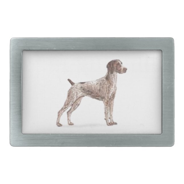 German Shorthaired Pointer Rectangular Belt Buckle (Front)
