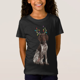 German Shorthaired Pointer Reindeer Christmas Dog T-Shirt