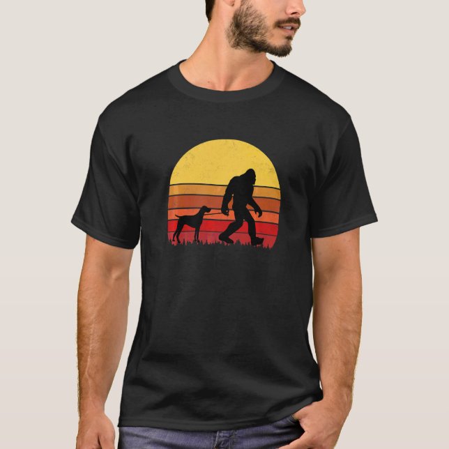 German Shorthaired Pointer  Retro Dog T-Shirt (Front)