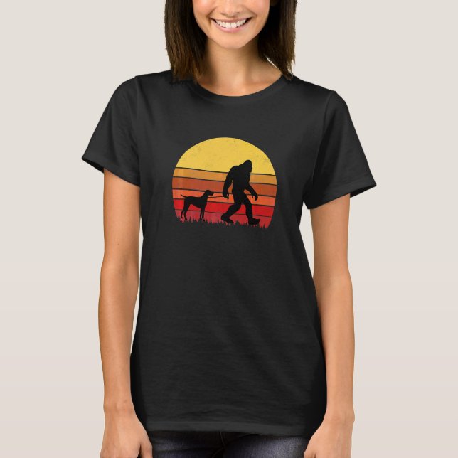 German Shorthaired Pointer  Retro Dog T-Shirt (Front)