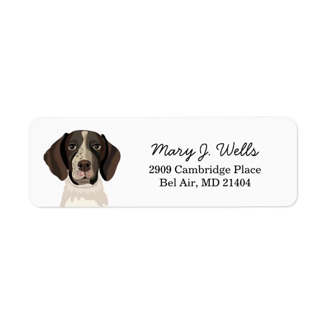 German Shorthaired Pointer Return Label (Front)