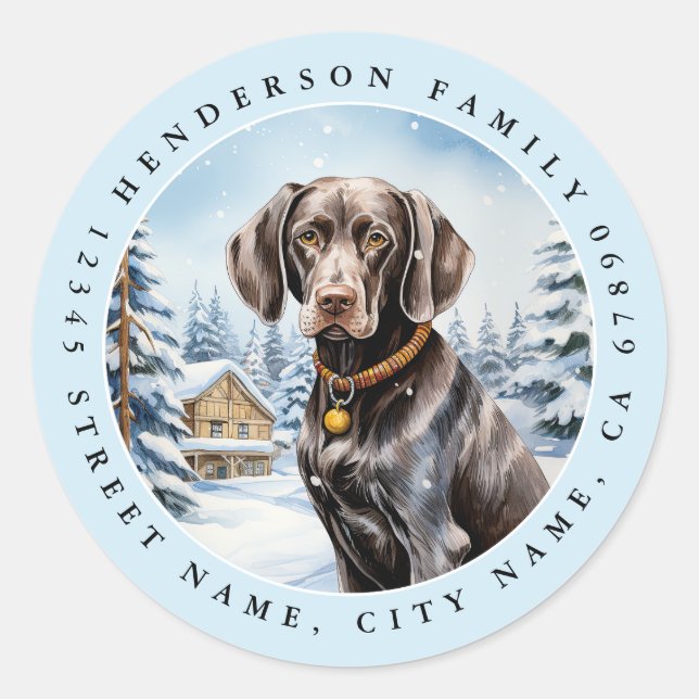 German Shorthaired Pointer Round Stickers (Front)