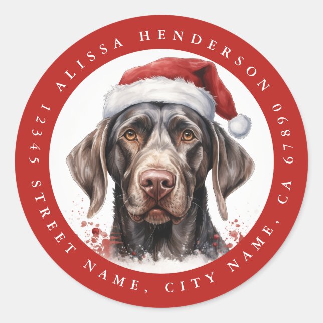 German Shorthaired Pointer Round Stickers (Front)