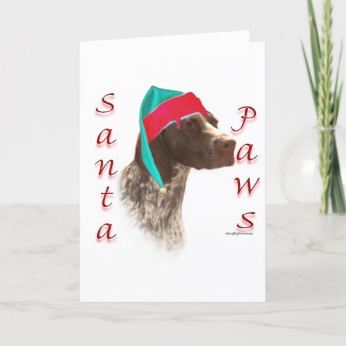 German Shorthaired Pointer Santa Paws Holiday Card