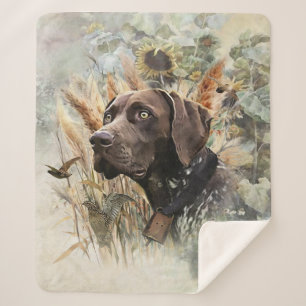 German Shorthaired Pointer Sherpa Blanket