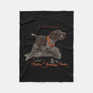German Shorthaired Pointer Shirt. Born Hunter  Fleece Blanket