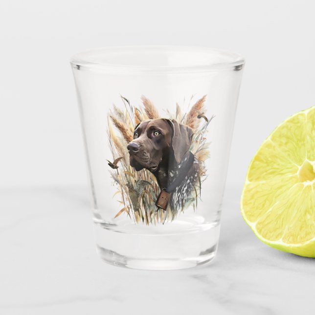 German Shorthaired Pointer Shot Glass (Front)