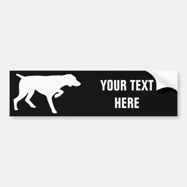 German Shorthaired Pointer silhouette Bumper Sticker (Front)