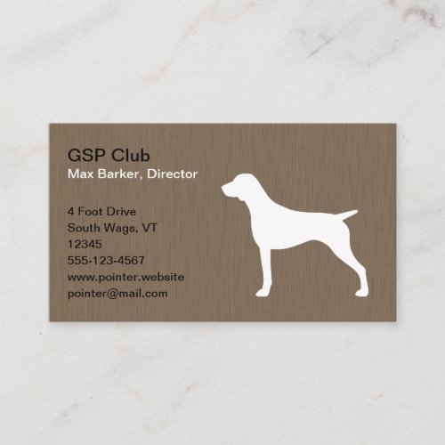 German Shorthaired Pointer Silhouette Business Card