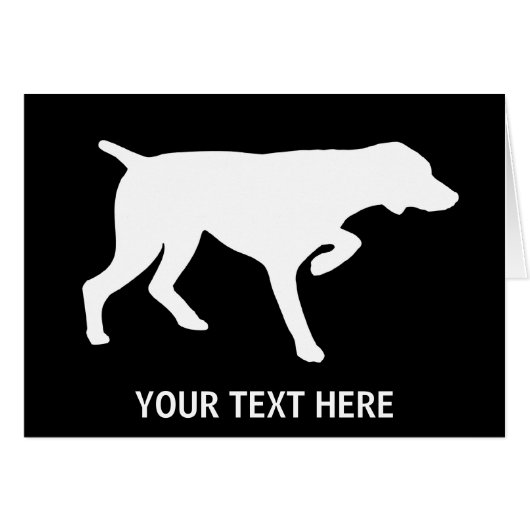 German Shorthaired Pointer silhouette Cards (Front Horizontal)