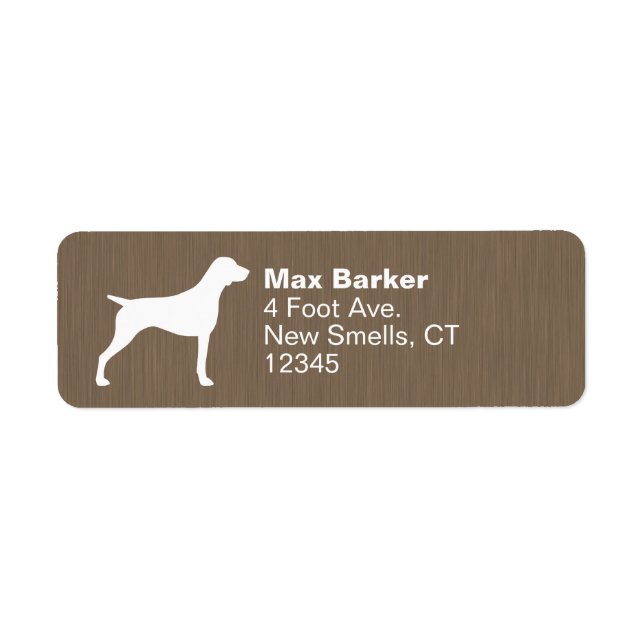 German Shorthaired Pointer Silhouette Custom Label (Front)
