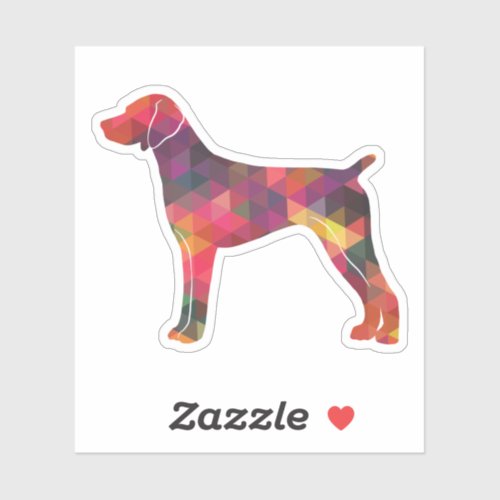 German Shorthaired Pointer Silhouette multi Sticker