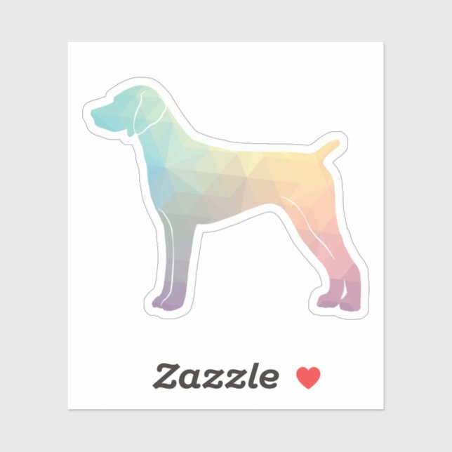 German Shorthaired Pointer Silhouette pastel Sticker (Sheet)