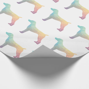 German Shorthaired Pointer Silhouette pastel Wrapping Paper