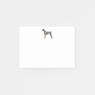 German Shorthaired Pointer Silhouette plaid Post-it Notes