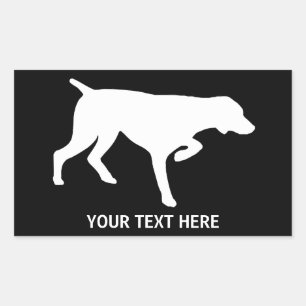 German Shorthaired Pointer silhouette Rectangular Sticker