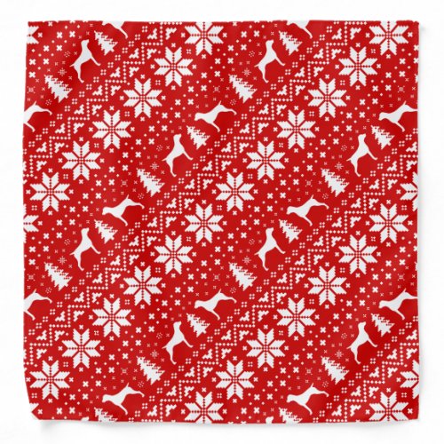 German Shorthaired Pointer Silhouettes Christmas Bandana