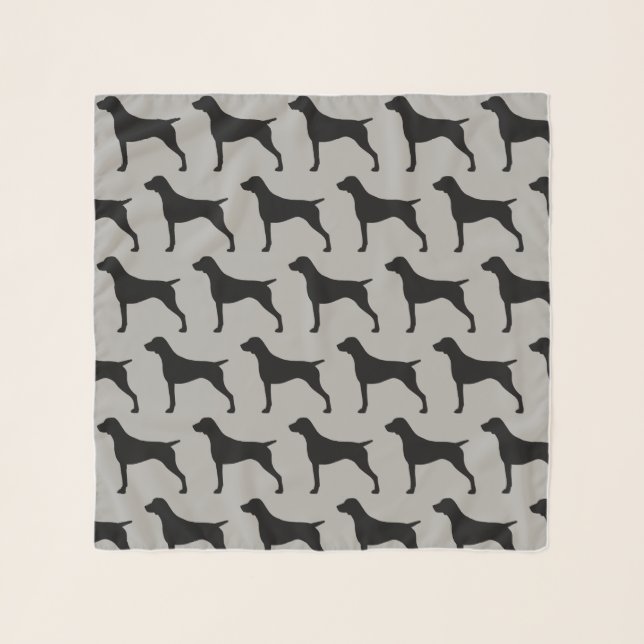 German Shorthaired Pointer Silhouettes Pattern Scarf (Front)