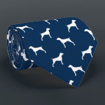 German Shorthaired Pointer Silhouettes Pattern Tie<br><div class="desc">This original German Shorthaired Pointers pattern neck tie makes a great gift for dog dads! Available in a variety of colors, this cool tie makes a statement for anyone who loves GSPs. An awesome gift for the guy who wears a tie for business, or for special events like holiday programs,...</div>