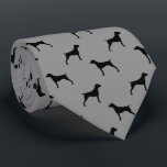 German Shorthaired Pointer Silhouettes Pattern Tie<br><div class="desc">This original German Shorthaired Pointers pattern grey and black neck tie makes a great gift for dog dads! Available in a variety of colors, this cool tie makes a statement for anyone who loves GSPs. An awesome gift for the guy who wears a tie for business, or for special events...</div>