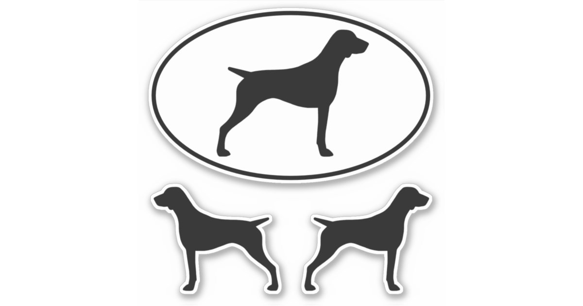 German Shorthaired Pointer Silhouettes Sticker Set Zazzle Com