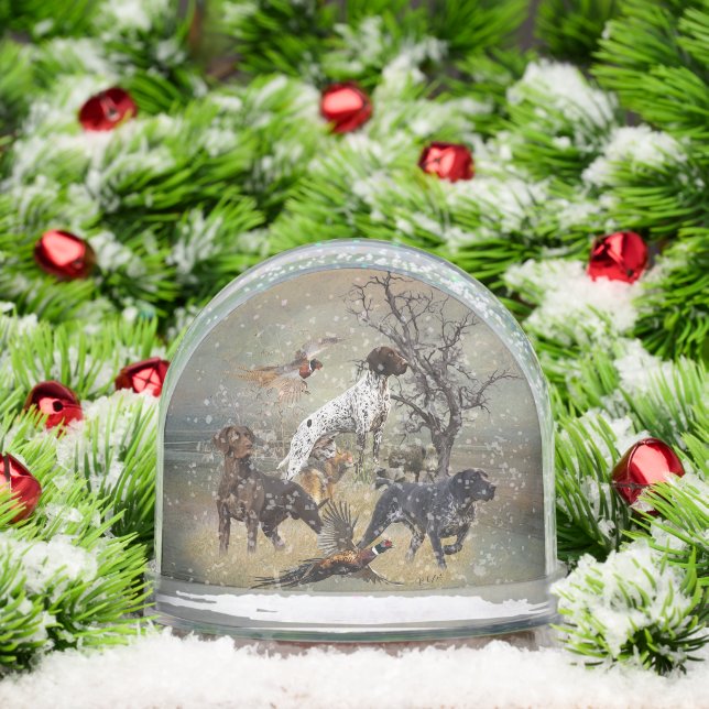 German Shorthaired Pointer Snow Globe (Christmas)