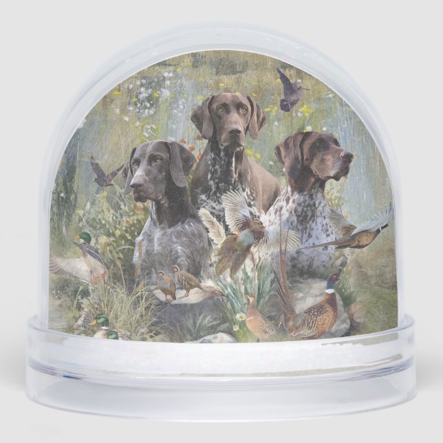 German Shorthaired Pointer Snow Globe (Front)
