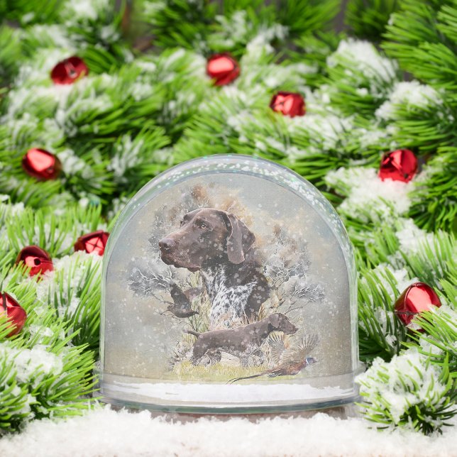 German Shorthaired Pointer Snow Globe (Christmas)