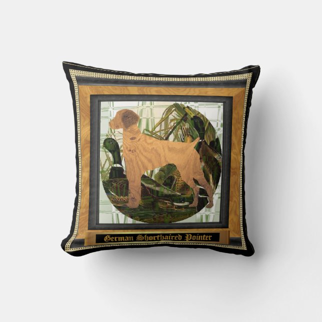 German Shorthaired Pointer Sport Throw Pillow (Front)