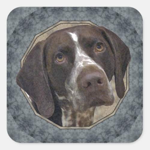 German Shorthaired Pointer Square Sticker