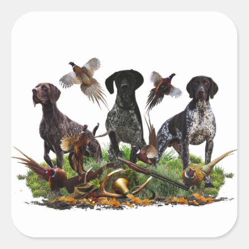 German Shorthaired Pointer Square Sticker