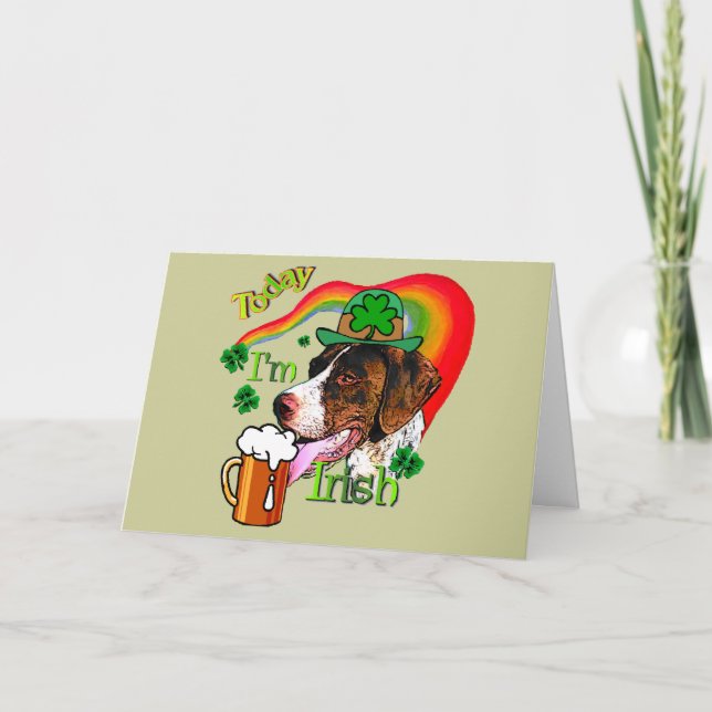 German Shorthaired Pointer St Patricks Day Card (Front)