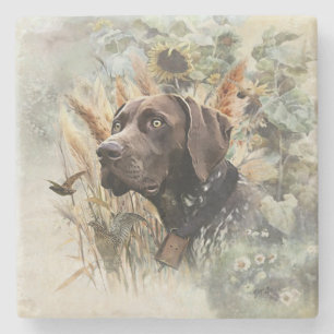 German Shorthaired Pointer Stone Coaster
