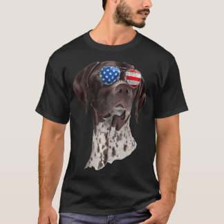 German Shorthaired Pointer Sunglasses American T-Shirt