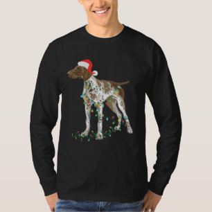 German Shorthaired Pointer Tangled In Christmas Li T-Shirt