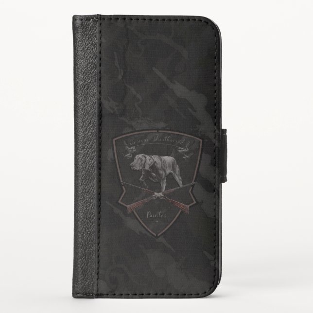 German Shorthaired Pointer  Tapestry Outdoor Pillo iPhone Wallet Case (Front)