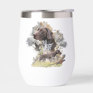 German Shorthaired Pointer Thermal Wine Tumbler