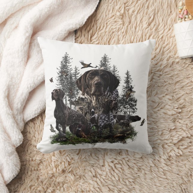 German Shorthaired Pointer  Throw Pillow (Blanket)