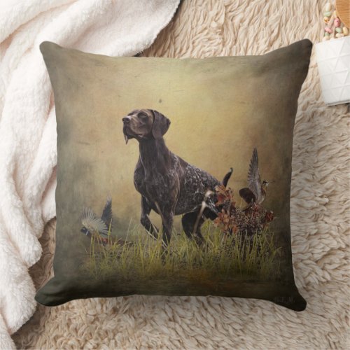 German Shorthaired Pointer  Throw Pillow