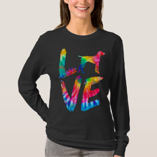 German Shorthaired Pointer Tie Dye Love Dog Mom Da T-Shirt