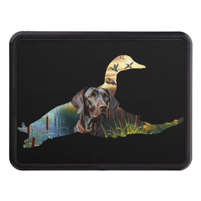German Shorthaired Pointer Trailer Hitch Cover (Front)