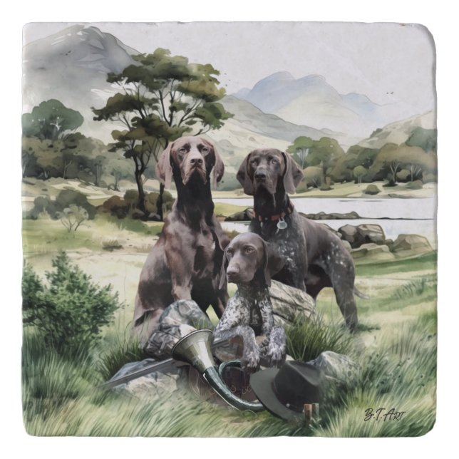 German Shorthaired Pointer  Trivet (Front)
