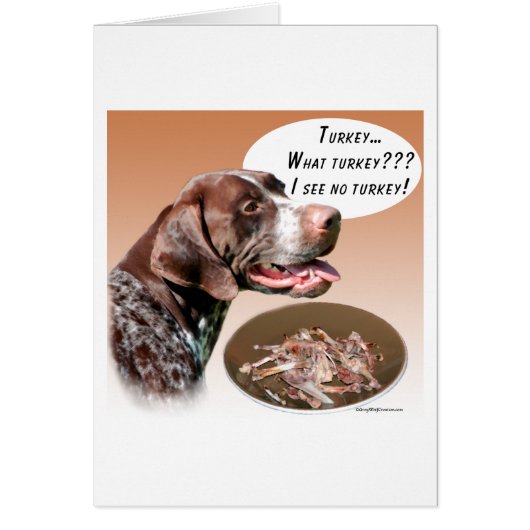 German Shorthaired Pointer Turkey Cards (Front)
