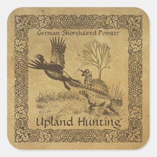 German Shorthaired Pointer Upland Hunting Square Sticker