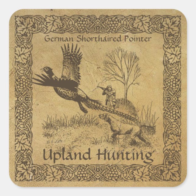 German Shorthaired Pointer, Upland Hunting Square Sticker (Front)